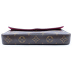 Louis Vuitton Monogram Pochette Felicie Chain Wallet on Shoulder Bag Brown — view 4