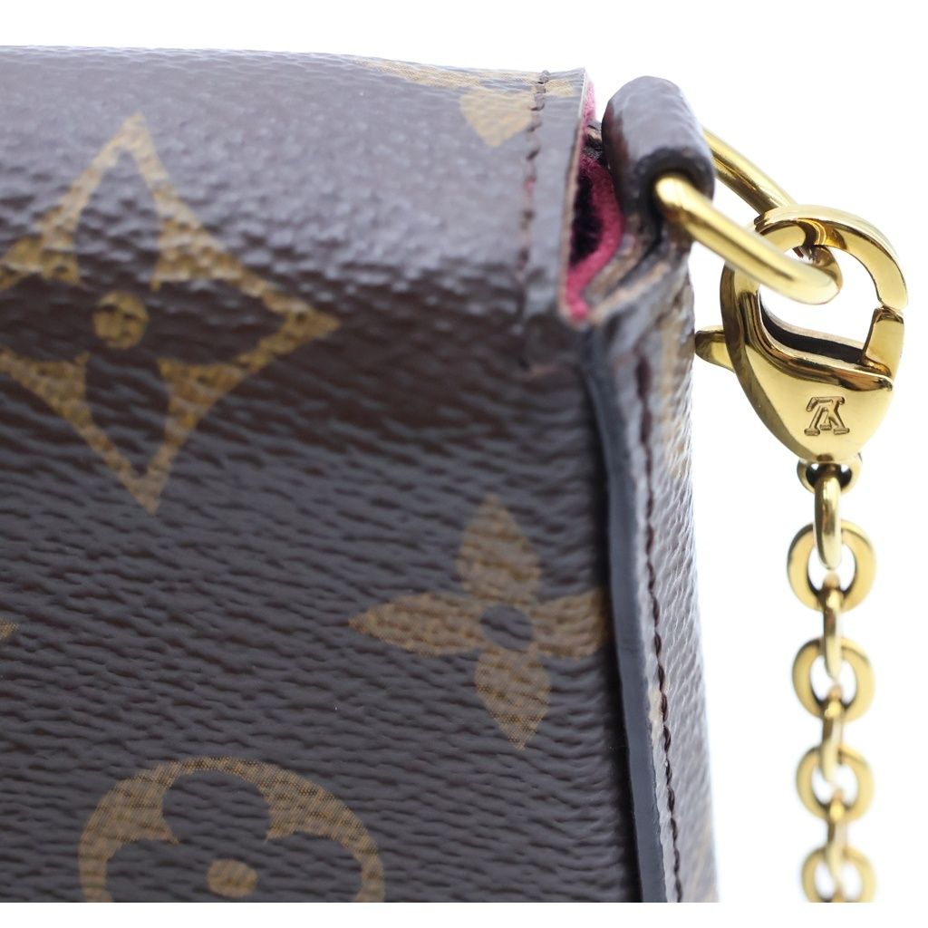 Louis Vuitton Monogram Pochette Felicie Chain Wallet on Shoulder Bag Brown — view 6