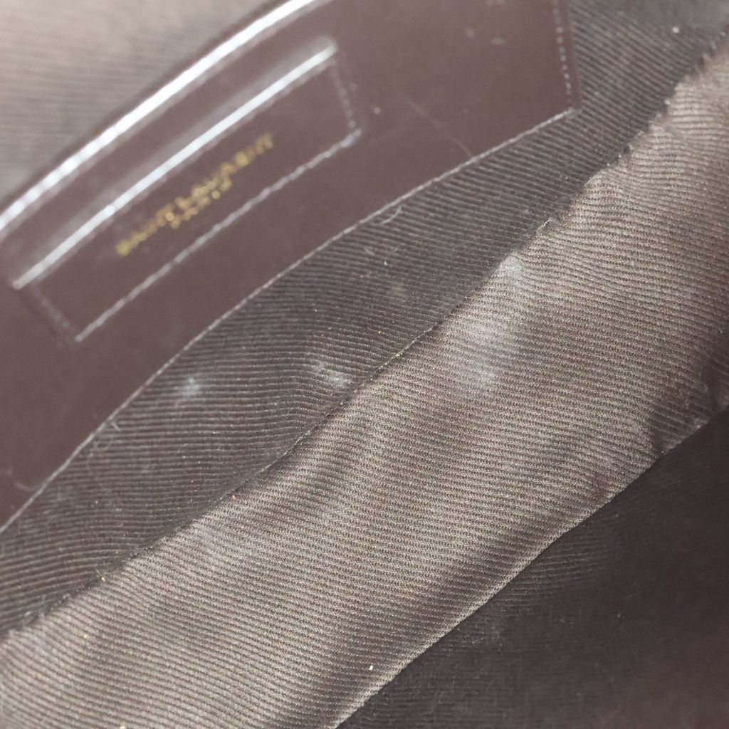Saint Laurent le Monogram Cool Cassandra Logo Leather Shoulder Bag Gold Brown — view 8