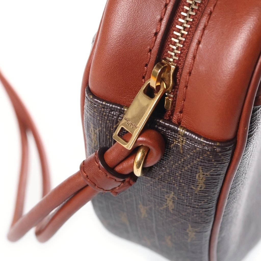 Saint Laurent le Monogram Cool Cassandra Logo Leather Shoulder Bag Gold Brown — view 7