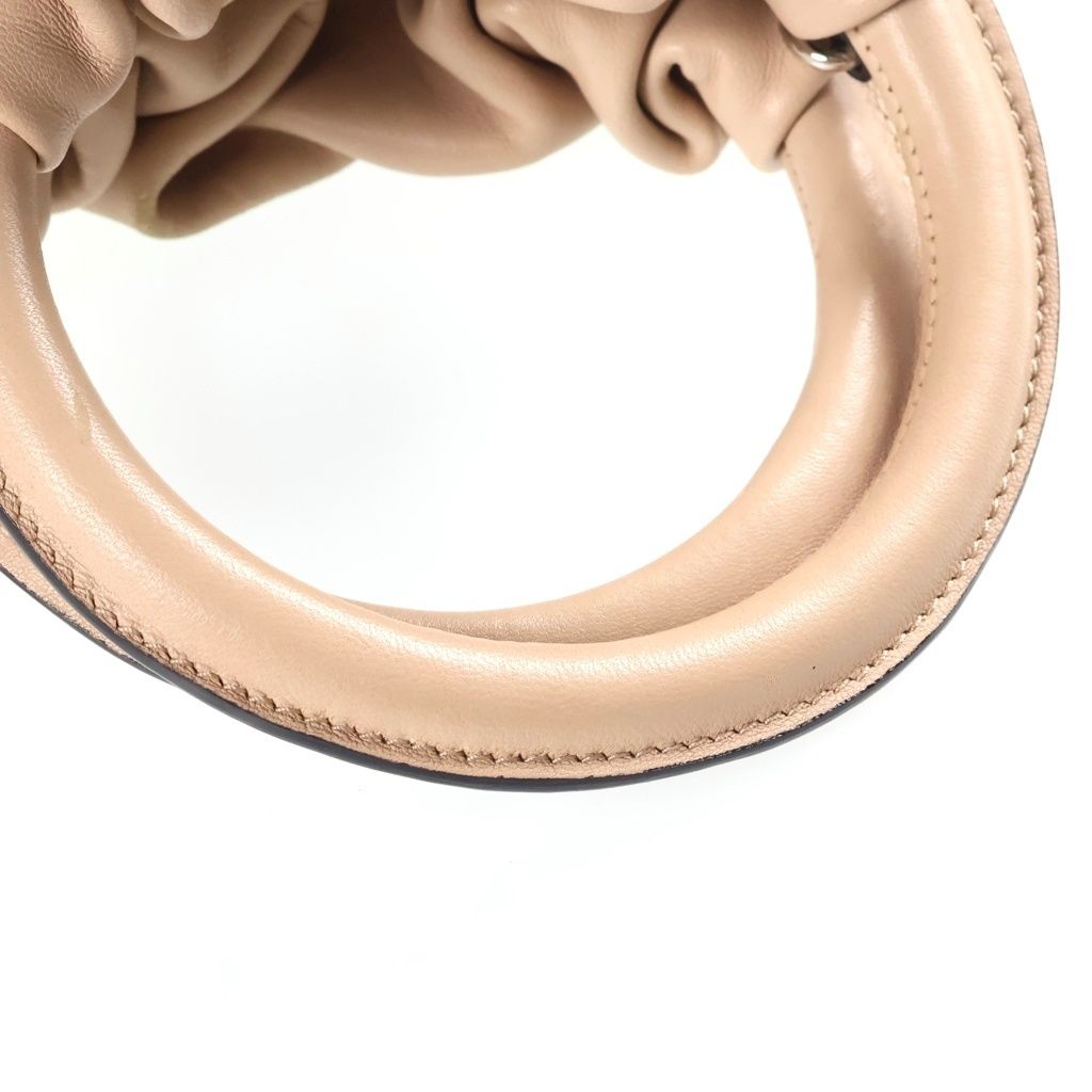 Loewe Bounce Anagram 2-Way Shoulder Bag Beige Leather Silver — view 6