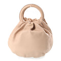Loewe Bounce Anagram 2-Way Shoulder Bag Beige Leather Silver