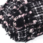 Chanel 22 2-Way Tote Chain Shoulder Bag Black Pink Leather Tweed Plate Silver — view 5