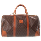 Celine Macadam Boston Bag Brown Leather Gold