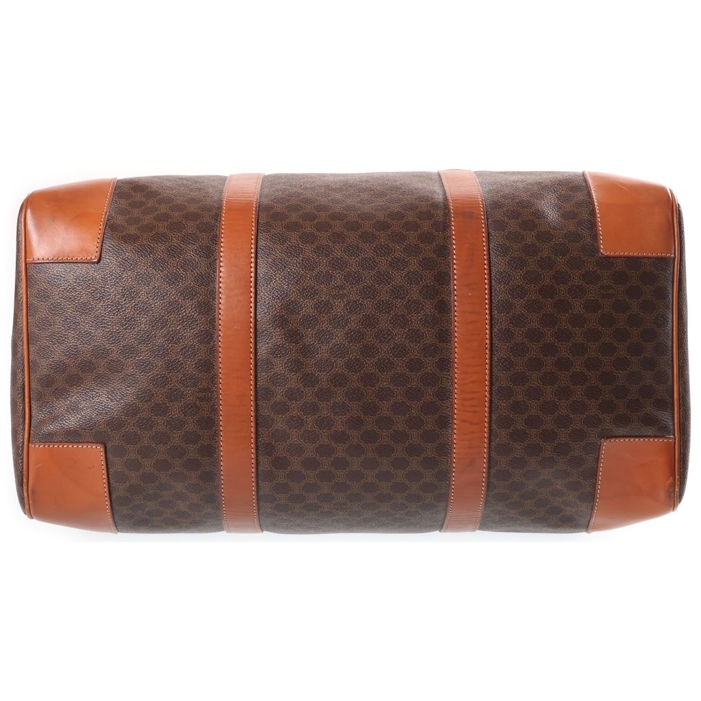 Celine Macadam Boston Bag Brown Leather Gold — view 4