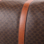 Celine Macadam Boston Bag Brown Leather Gold — view 6