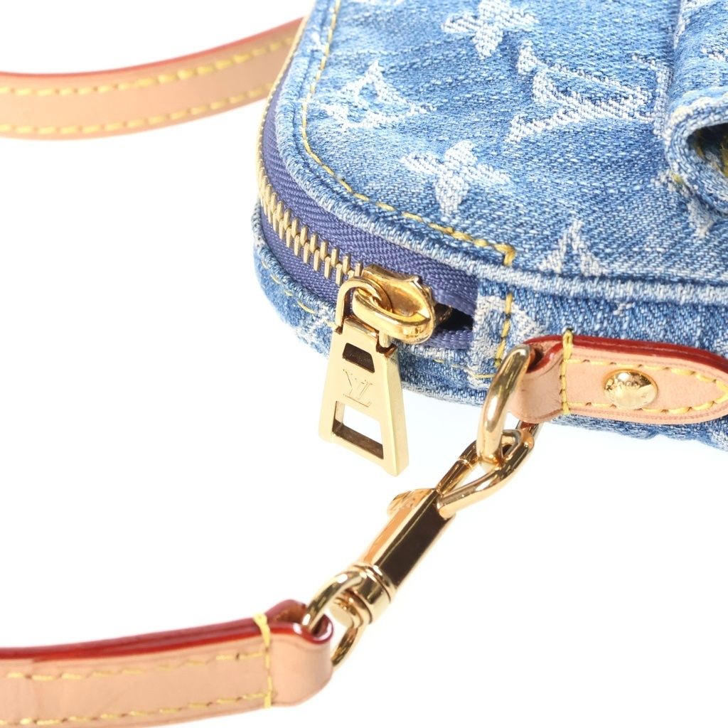 Louis Vuitton Monogram Denim Pochette Fairfax Shoulder Bag Blue Streetwear — view 7
