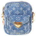 Louis Vuitton Monogram Denim Pochette Fairfax Shoulder Bag Blue Streetwear