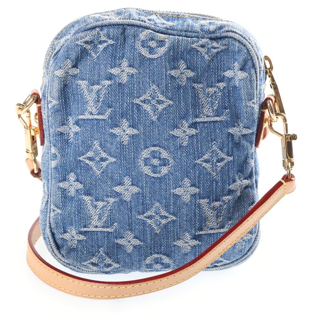 Louis Vuitton Monogram Denim Pochette Fairfax Shoulder Bag Blue Streetwear — view 2