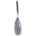 Dior Trotter Saddle Pouch Handbag Canvas Leather Navy — view 3