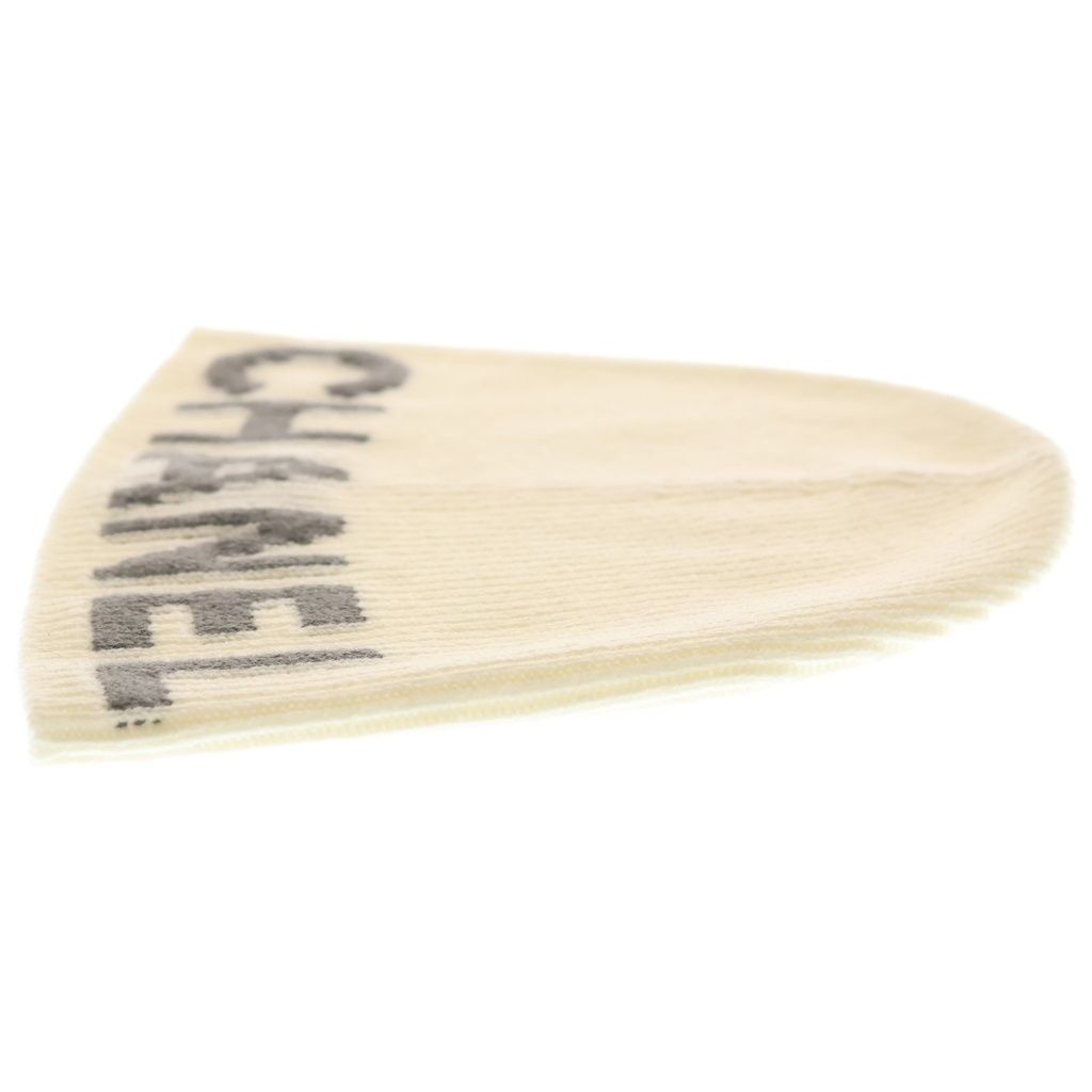 Chanel Logo Cashmere Knit Hat Beanie Ivory — view 4