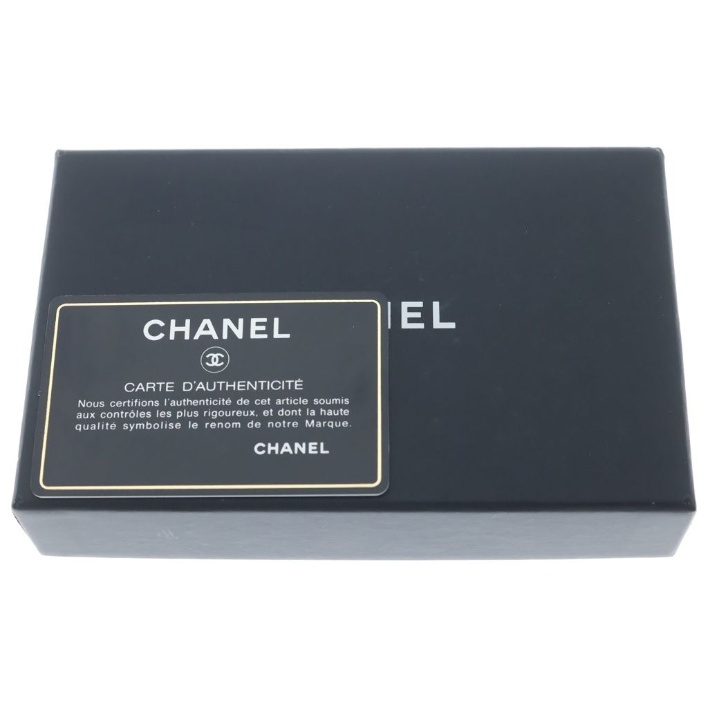 Chanel CC Logo Quilted Coin Purse Caviar Leather Black Gold Seal Card — view 6