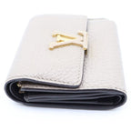 Louis Vuitton Portefeuille Capucines XS Trifold Wallet Compact Coin Purse Beige — view 3