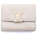 Louis Vuitton Portefeuille Capucines XS Trifold Wallet Compact Coin Purse Beige