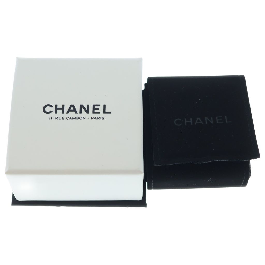 Chanel CC Logo Quilted Square Stud Earrings Gold — view 6