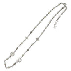 Louis Vuitton LV Pearl Monogram Chain Necklace Silver — view 2