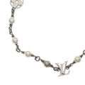Louis Vuitton LV Pearl Monogram Chain Necklace Silver