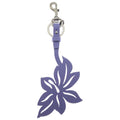Gucci Flower Charm Key Holder Leather Purple