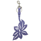 Gucci Flower Charm Key Holder Leather Purple