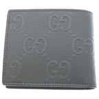 Gucci GG Embossed Leather Compact Wallet Bifold Gray — view 2