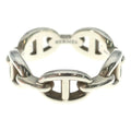 Hermes Chaine D'ancre Enchainee Ring Silver
