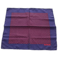 Hermes Carre 40 H Logo All Over Print Silk Scarf Navy Purple