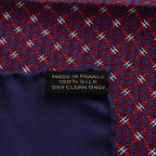 Hermes Carre 40 H Logo All Over Print Silk Scarf Navy Purple — view 4