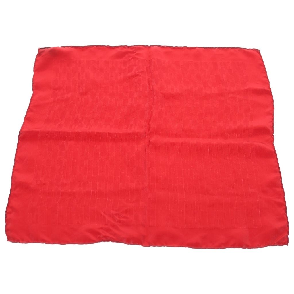 Hermes Carre 40 H Logo All Over Print Silk Scarf Red