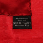 Hermes Carre 40 H Logo All Over Print Silk Scarf Red — view 5