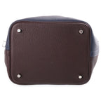 Hermes Picotin 22 Bicolor Bleu Nuit Rouge Sellier Framboise Taurillon Silver — view 4