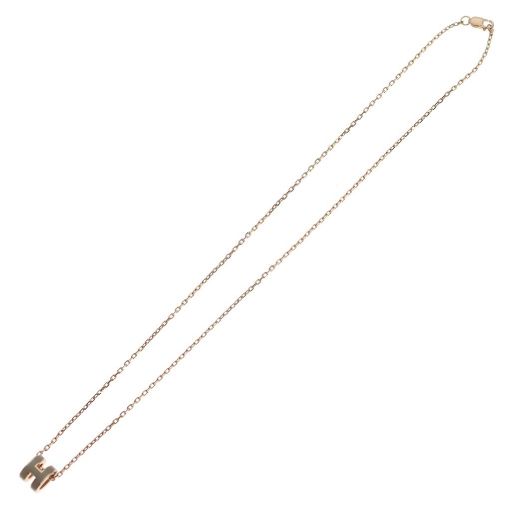 Hermes Pop H Pendant Chain Beige Pink Gold — view 2