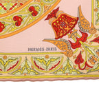 Hermes Carre 45 Ciels Byzantins Byzantine Sky Silk Scarf Pink Yellow Red — view 5