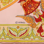 Hermes Carre 45 Ciels Byzantins Byzantine Sky Silk Scarf Pink Yellow Red — view 6