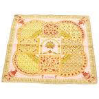 Hermes Carre 45 Ciels Byzantins Byzantine Sky Silk Scarf Pink Yellow Red