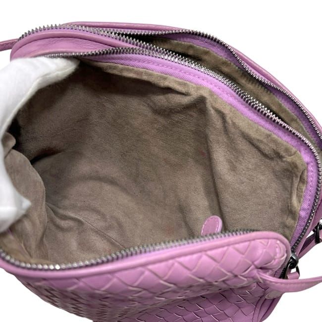 Bottega Veneta Shoulder Bag Intrecciato Leather Pink Purple — view 6