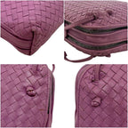 Bottega Veneta Shoulder Bag Intrecciato Leather Pink Purple — view 7