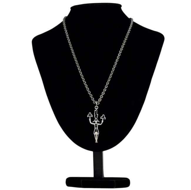 Hermes Necklace Fireworks Casaque Nuit GD 12 23 Metal Palladium Silver — view 4
