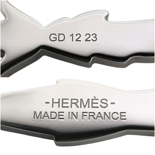 Hermes Necklace Fireworks Casaque Nuit GD 12 23 Metal Palladium Silver — view 5
