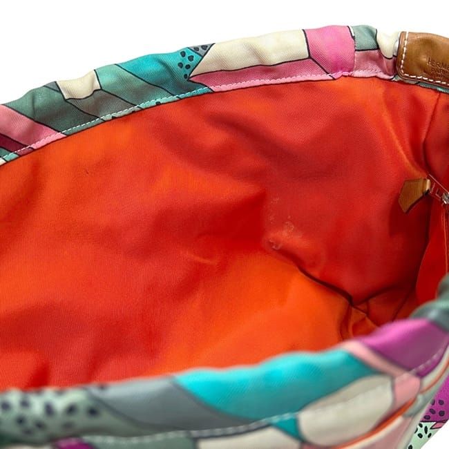 Hermes in Fourbi 25 Silk Barenia Multicolor Pouch — view 4