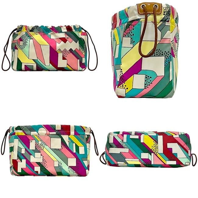 Hermes in Fourbi 25 Silk Barenia Multicolor Pouch — view 2