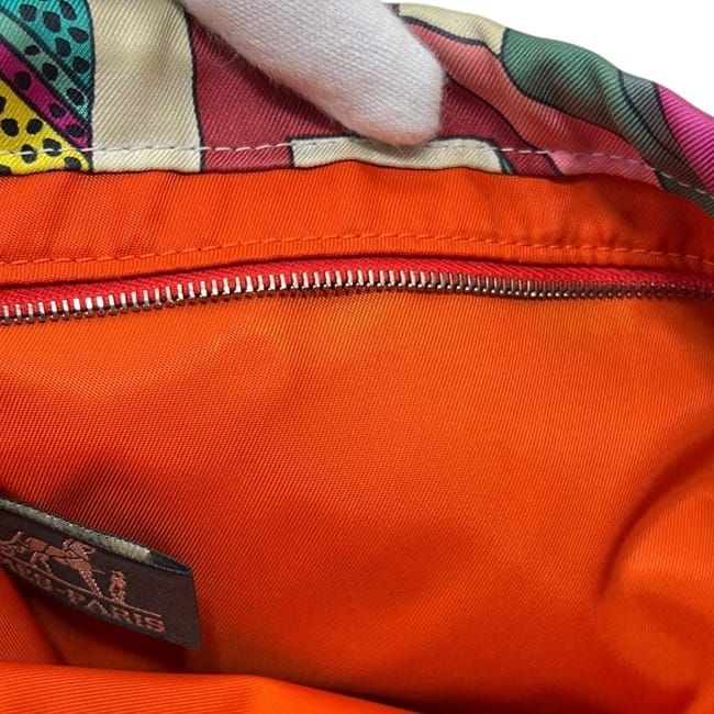 Hermes in Fourbi 25 Silk Barenia Multicolor Pouch — view 6