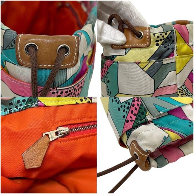 Hermes in Fourbi 25 Silk Barenia Multicolor Pouch — view 7