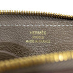 Hermes Coin Purse Zipengo Chaine D'ancre Leather Ever Gray Etoupe Beige Zip — view 5
