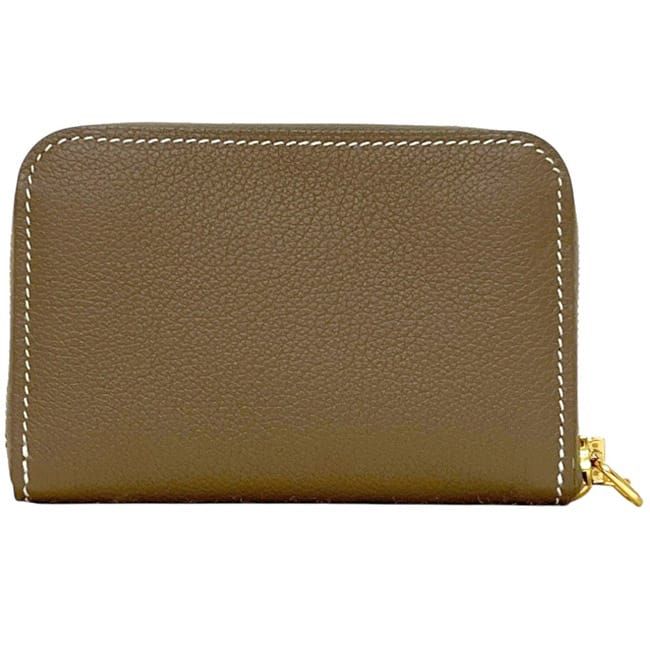 Hermes Coin Purse Zipengo Chaine D'ancre Leather Ever Gray Etoupe Beige Zip — view 3