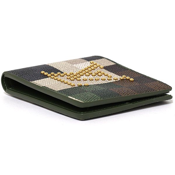 Louis Vuitton Portefeuille Slender Bifold Wallet Coin Purse Damoflage Canvas — view 6