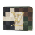 Louis Vuitton Portefeuille Slender Bifold Wallet Coin Purse Damoflage Canvas
