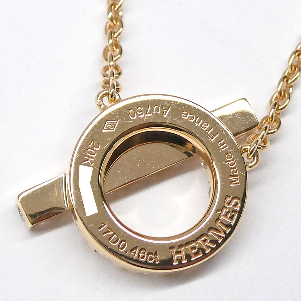Hermes Necklace Finesse Diamond Pink Gold Pave — view 6