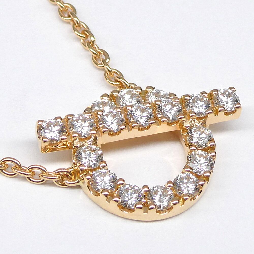 Hermes Necklace Finesse Diamond Pink Gold Pave — view 4