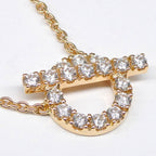 Hermes Necklace Finesse Diamond Pink Gold Pave — view 4