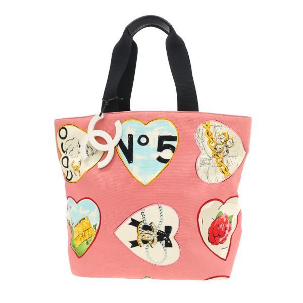 Chanel Valentine Canvas Tote Bag